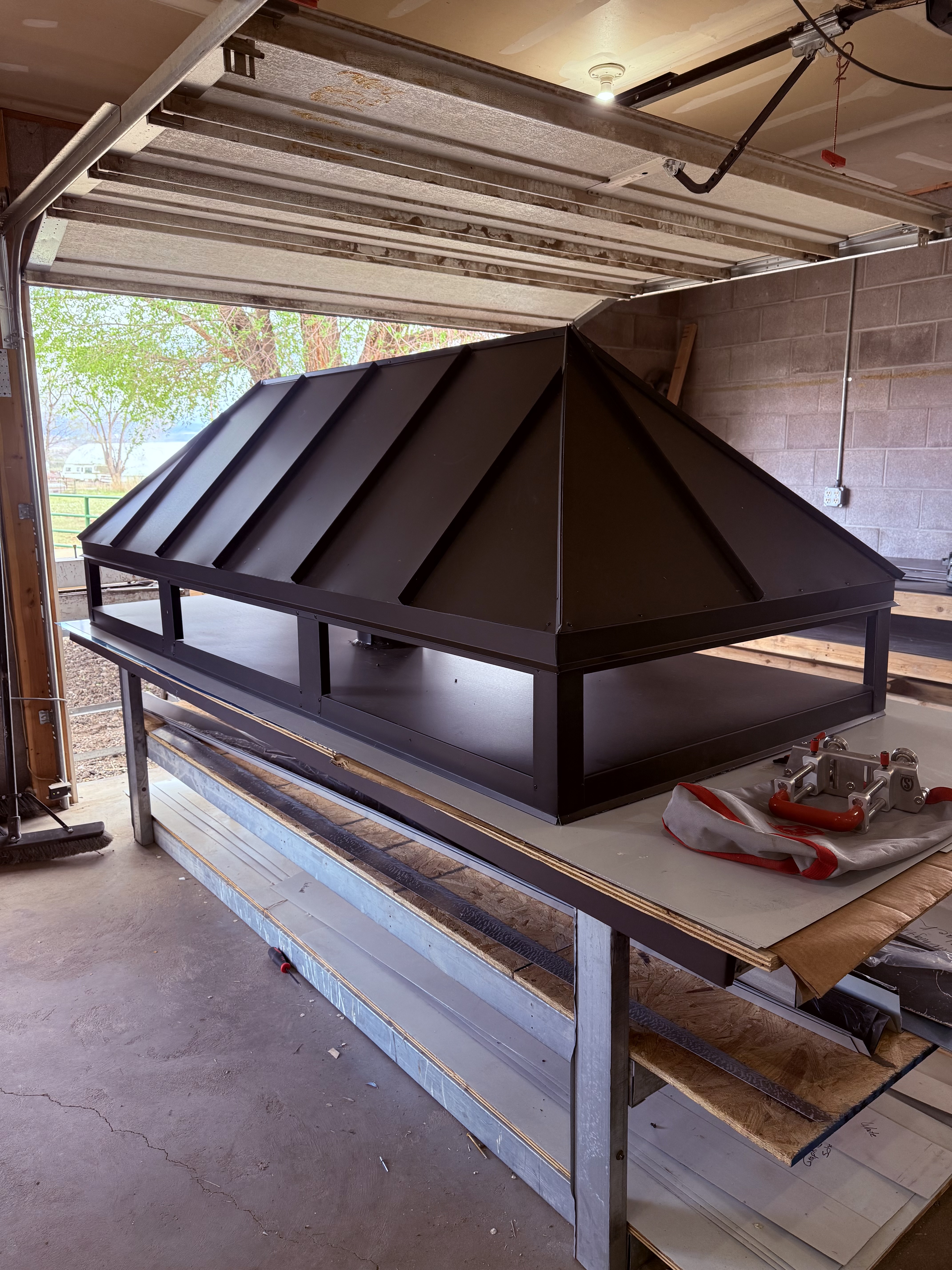 Custom metal chimney shroud